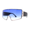 Luxury Oversized Squared Shield Rimless Mob Sunglasses