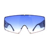 Luxury Oversized Squared Shield Rimless Mob Sunglasses