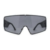 Luxury Oversized Squared Shield Rimless Mob Sunglasses