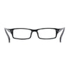 Black Classic Narrow Rectangular Professor Style Plastic Fashion Eye Glasses