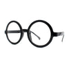 Black Round Circle Lens Wizard Plastic Mod Fashion Eyeglasses