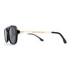 Classic Mens Thin Snug Flat Top Double Bridge Racer Plastic Sunglasses