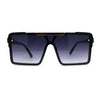 Mens Luxury Mod Rimless Block Lens Shield Oversize Sunglasses