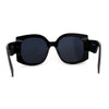Womens Thick Temple Plastic Square Mod Butterfly Sunglasses