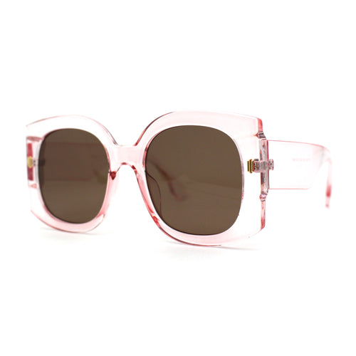 Womens Thick Temple Plastic Square Mod Butterfly Sunglasses