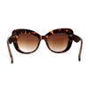 Womens Metal Flower Foliage Jewel Brow Trim Oversize Cat Eye Sunglasses