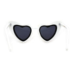 Womens Rhinestone Jewel Trim Classic Cat Eye Heart Shape Sunglasses