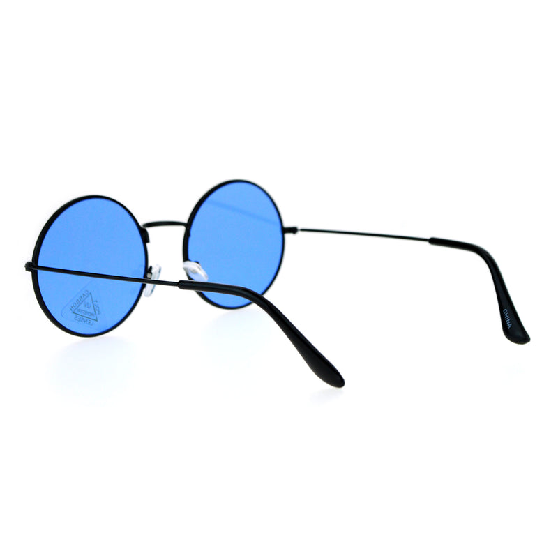 SA106 Retro Vintage Flat Color Circle Round Lens Sunglasses