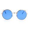 SA106 Retro Vintage Flat Color Circle Round Lens Sunglasses