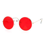 SA106 Retro Vintage Flat Color Circle Round Lens Sunglasses