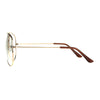 Mens Metal Rim Oversize Officer Clear Lens Eye Glasses