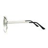 Mens Metal Rim Oversize Officer Clear Lens Eye Glasses