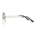 Mens Metal Rim Oversize Officer Clear Lens Eye Glasses