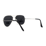 Air Force Polarized Silver Mirror Lens Police Style Cop Pilot Sunglasses