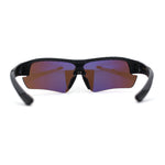 Mens 90s Wrap Baseball Half Rim Sport Driving HD Lens Sunglasses