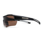 Mens 90s Wrap Baseball Half Rim Sport Driving HD Lens Sunglasses