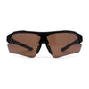 Mens 90s Wrap Baseball Half Rim Sport Driving HD Lens Sunglasses