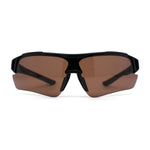 Mens 90s Wrap Baseball Half Rim Sport Driving HD Lens Sunglasses