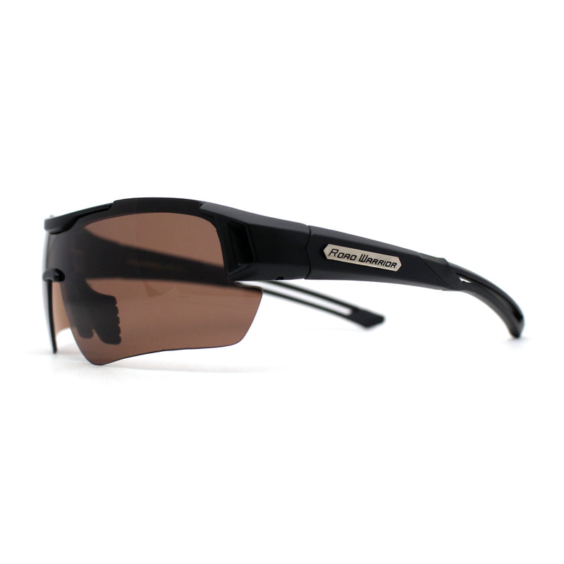 Mens 90s Wrap Baseball Half Rim Sport Driving HD Lens Sunglasses