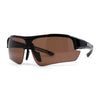 Mens 90s Wrap Baseball Half Rim Sport Driving HD Lens Sunglasses