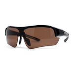 Mens 90s Wrap Baseball Half Rim Sport Driving HD Lens Sunglasses