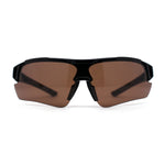 Mens 90s Wrap Baseball Half Rim Sport Driving HD Lens Sunglasses