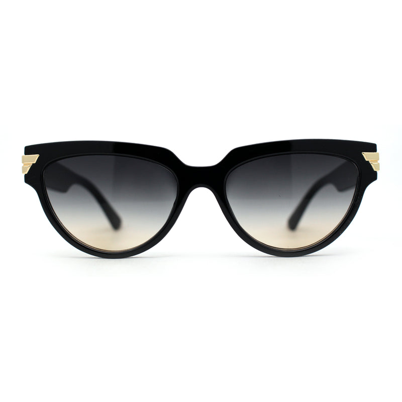Womens Mod 20s Art Deco Cat Eye Horn Rim Plastic Sunglasses