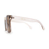 Womens Metal Brow Line Inset Lens Horn Rim Fashion Sunglasses