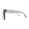 Womens Metal Brow Line Inset Lens Horn Rim Fashion Sunglasses