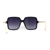 Womens Luxury Thin Metal Arm Mod Rectangle Butterfly Sunglasses