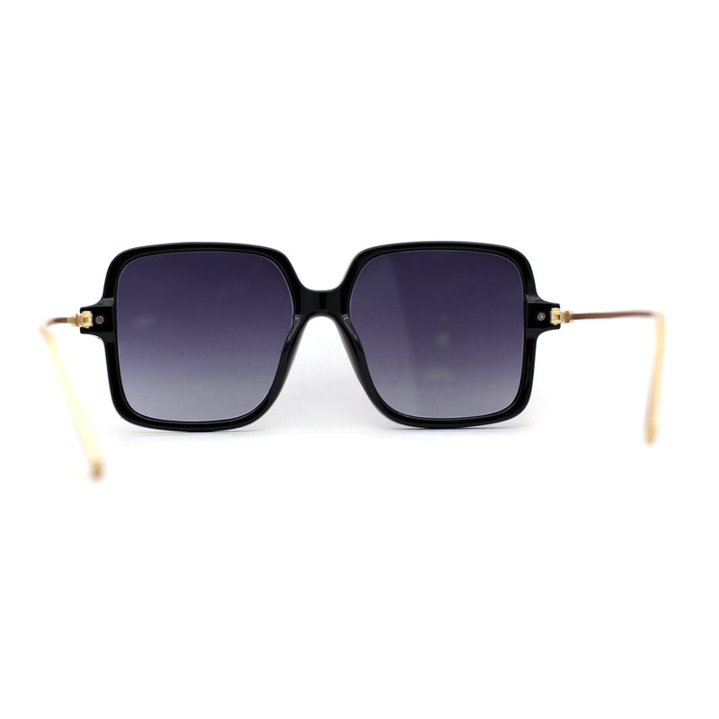 Womens Luxury Thin Metal Arm Mod Rectangle Butterfly Sunglasses