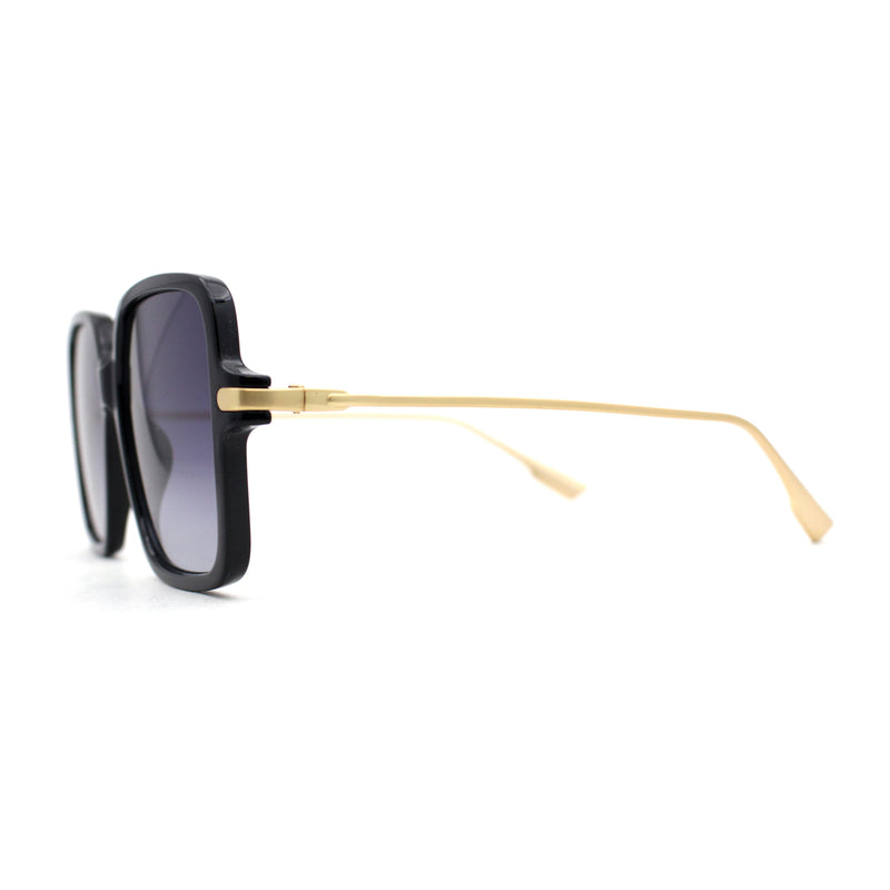 Womens Luxury Thin Metal Arm Mod Rectangle Butterfly Sunglasses