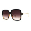 Womens Luxury Thin Metal Arm Mod Rectangle Butterfly Sunglasses