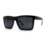 Locs Retro Horn Rim 2 Tone Mens Sunglasses