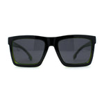 Locs Retro Horn Rim 2 Tone Mens Sunglasses