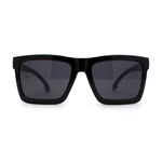 Locs Retro Horn Rim 2 Tone Mens Sunglasses