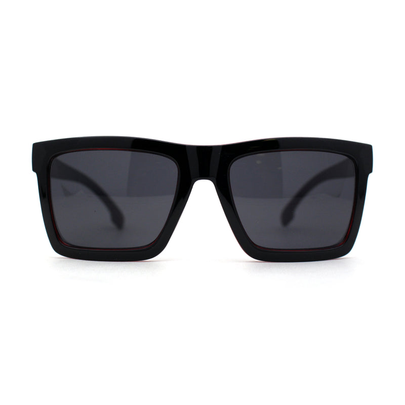 Locs Retro Horn Rim 2 Tone Mens Sunglasses