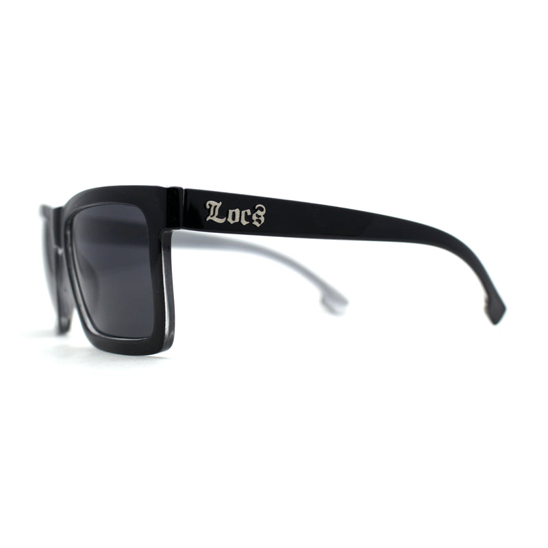 Locs Retro Horn Rim 2 Tone Mens Sunglasses