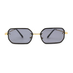 Luxury Rimless Metal Engraving Frame Thin Rectangle Sunglasses