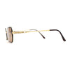 Luxury Rimless Metal Engraving Frame Thin Rectangle Sunglasses