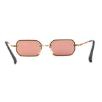 Luxury Rimless Metal Engraving Frame Thin Rectangle Sunglasses