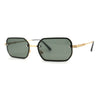 Luxury Rimless Metal Engraving Frame Thin Rectangle Sunglasses