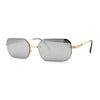 Luxury Rimless Metal Engraving Frame Thin Rectangle Sunglasses