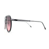 Die Cut Art Deco Geometric Metal Rim Tear Drop Racer Sunglasses