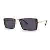 Pimp Luxury Rectangle Metal Jewel Side Visor Fashion Sunglasses