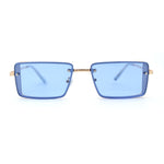 Pimp Luxury Rectangle Metal Jewel Side Visor Fashion Sunglasses