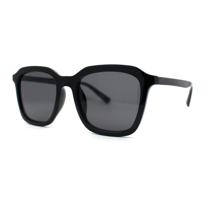 Mod Thin Plastic Hipster Rectangle Minimal Sunglasses