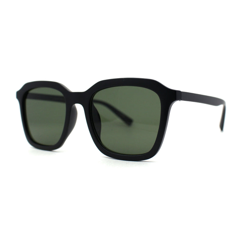 Mod Thin Plastic Hipster Rectangle Minimal Sunglasses