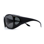 Polarized Extra Oversized All Black Fit Over Driving Sunglasses