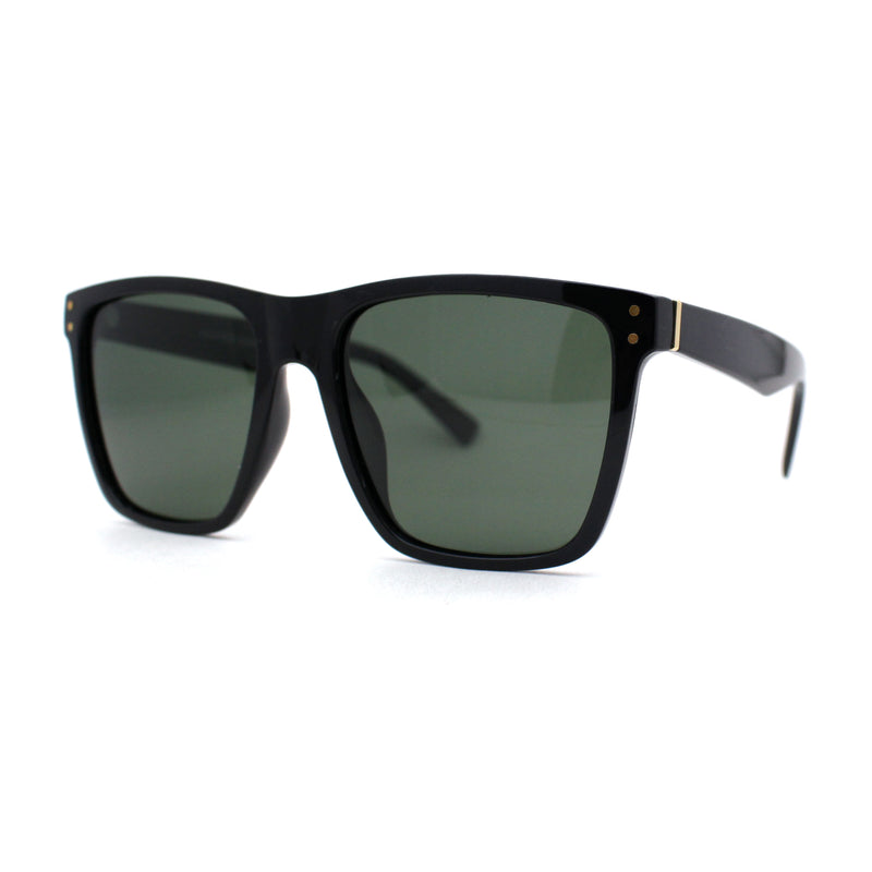 Polarized Mens Gentlemans Horn Rim Plastic Hipster Sunglasses